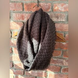 Dark Brown Patterned Scarf